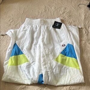 NWT Champion LIFE Women's Colorblock Nylon Warm-Up Track Pants Size XS